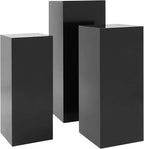 Display Pedestal Stand, Metal Display Pedestal Stands, Metal Showing Holder Pillars Display Pillars For Birthday Party Wedding 110.23 lbs Load-Bearing Capacity (Black 3 PCS)