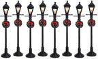 Lemax Christmas Village Gas Lantern Street Lamp Set of 8 Battery Operated (4.5V) - 64500