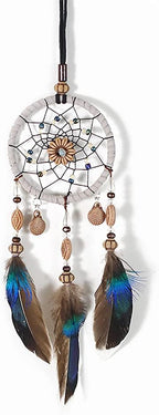 Dream Catcher for Car, Handmade Bohemian Style Rearview Mirror Hanging Decor with Feathers & Beads, Good Luck Charm for Safe Travel, Car Accessories for Women (Popular Picks)