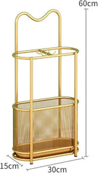 Metal Umbrella Holder Stand,Metal Umbrella Stand for Entryway, Stand Cane Holder with Drip Tray, Umbrella Rack Storage Bin Freestanding,Black