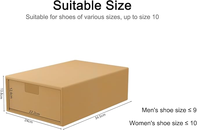 Cardboard shoe organizer boxes Socks, Underwear,Stationery,papers, Photos, file box shoe rack Office closet organizers and storage Warehouse Stackable Drawer Storage bins 13.7 x 9.7 x 5.5in 12 Pack