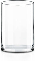 CYS EXCEL Glass Cylinder Vase (H:7" D:5") | Multiple Size Choices Glass Flower Vase Centerpieces | Hurricane Floating Candle Holder Vase
