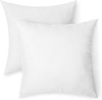 Amazon Basics Square Hypoallergenic Pillow Insert, Sofa Bed Couch Decorative Stuffer, 18", 2 Pack