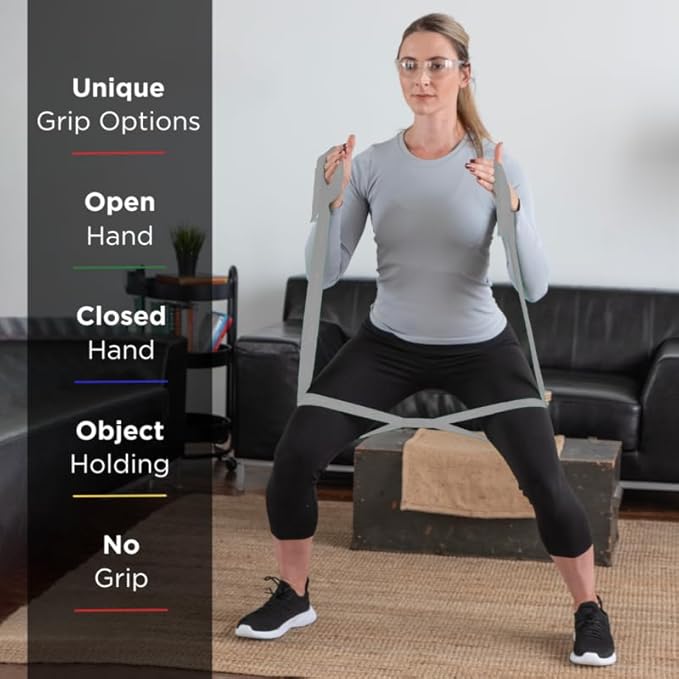 THERABAND CLX Resistance Band with Loops, 5-Foot Non-Latex Exercise Band for Mobility, Rehab, Stretching & Home Workouts, Color-Coded Resistance Levels