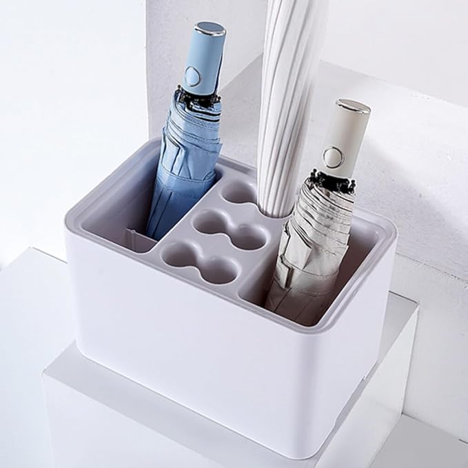Cabilock Plastic Outdoor Umbrella Stand with Drain Tray
