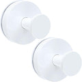 White Garland Hanger, 22LB Strong Wreath Hangers for Front Door Easter Christmas Decorations Welcome Sign, Suction Cup Hooks for Wreaths on Glass Window Over The Door, Removable Wreath Door Hanger
