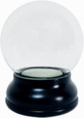 Clear DIY Empty Snow Globe kit Glass Water Globe Jar with Resin Base (80MM)