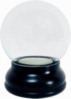 Clear DIY Empty Snow Globe kit Glass Water Globe Jar with Resin Base (80MM)