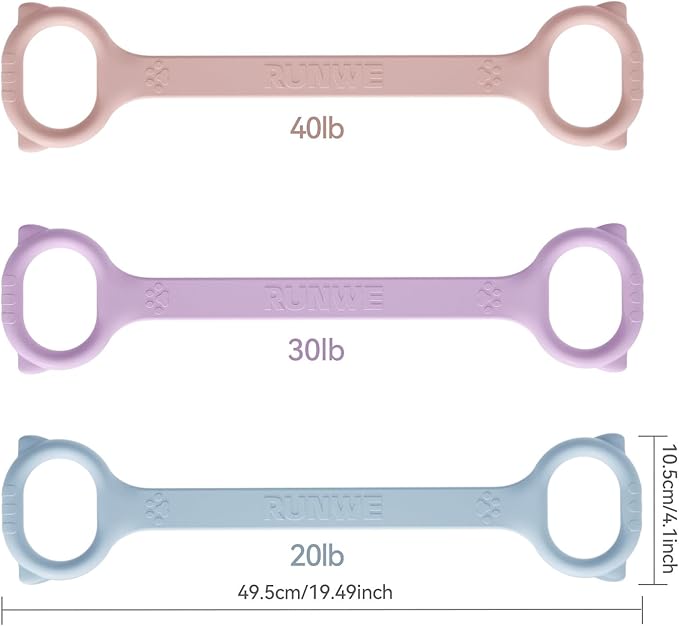 Figure 8 Workout Resistance Band - 3 Elasticities Optional 20 30 40lb, Thicker Durable Arm Back Shoulder Exercise Elastic Rope Yoga Straps Pilates Flexbands, Physical Therapy Stretch Bands