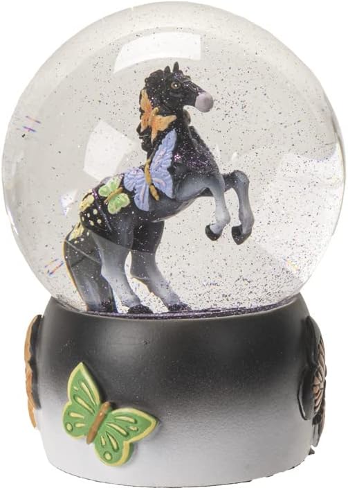 Pacific Giftware The Trail of Painted Ponies Black Beauty Water Globe, 5.31-inch Height, Resin and Glass, Home Décor
