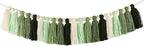 DrCor Sage Green Tassel Garland – Woodland Classroom Decor for Back to School Bulletin Board, Reading Corner, Nursery, Kids Room, Baby Shower, Dorm Room & Teacher Classroom Decorations
