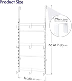 SWTYMIKI Over Door Hat Organizer - 3 Tier Metal Adjustable Wall Mounted Hat Rack with 9 Hooks Design, Hanging Baseball Cap Organizer Storage Holds up to 27 Caps for Door, Bedroom, Closet