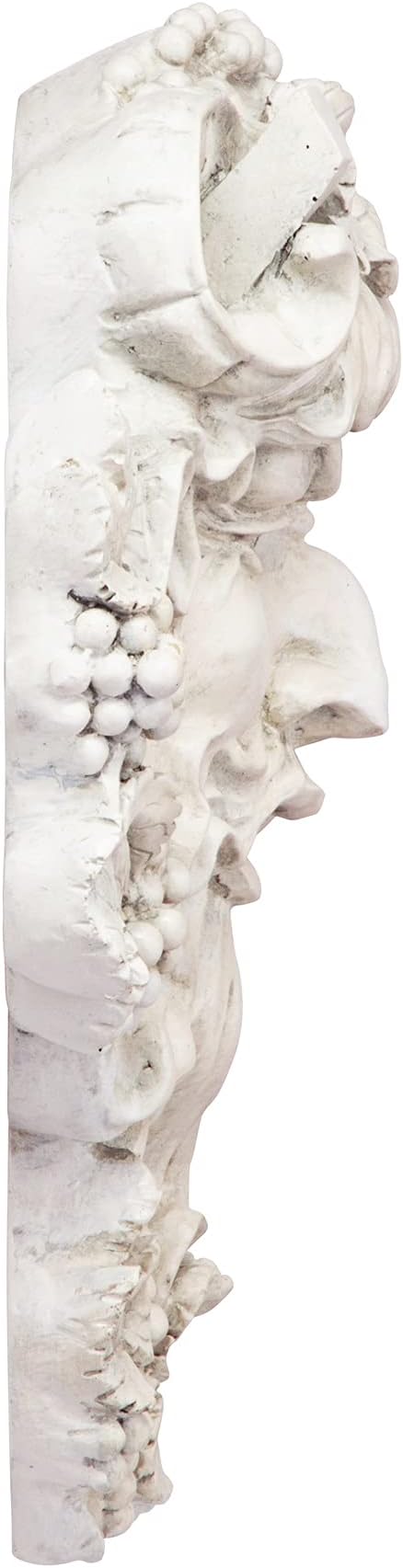 Design Toscano Bacchus, Grape Harvest Wine Greek Greenman Face Wall Sculpture, Medium, 12 inches tall, Cast Stone Resin, Antique Stone Finish