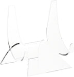 Plymor Clear Acrylic Double-Scoop Display Easel, 4.875" H x 4.75" W x 4" D