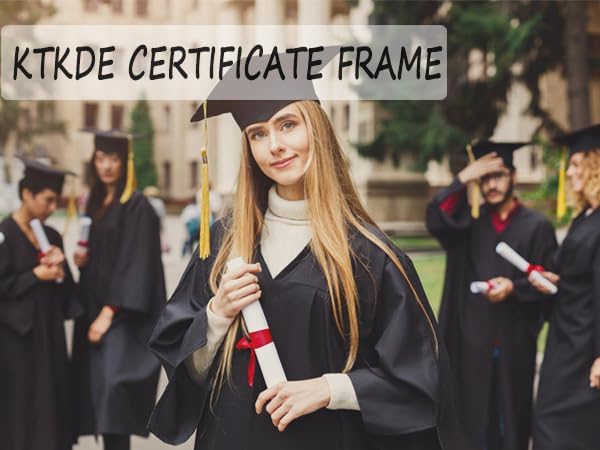 KTKDE A4 Walnut file frame, 8.3x11.7 Certificate frame, Plexiglass Gallery wall hanging wall and table best gift