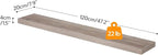 HOOBRO Floating Shelves for Wall, Wall Mounted Shelf Set of 2, 47.2" Hanging Shelf with Invisible Brackets, for Wall Decor Storage in Bathroom Bedroom Kitchen Living Room Office, Greige BG120BJP201