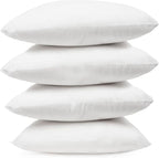Covers & All Throw Pillow Inserts Only Pack of 4, Durable Soft Square 20 x 20 Inches 65 GSM Non-Woven Fabric with 15D Silicon Fiber Filling, Universal uses for Home Decor Office Indoor Outdoor