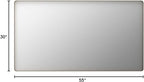 LOAAO 55”X30” Gold Bathroom Mirror, Rounded Rectangle Gold Frame Mirror, Brushed Gold Bathroom Vanity Mirror Wall-Mounted, Anti-Rust, Tempered Glass, Hangs Horizontally or Vertically