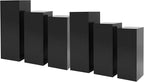 6Pcs Square Display Pedestal Stands Set for Party, Metal Display Stand Plinth Pillars, Cake Stands Pillars for Wedding Birthday Art Decor Risers, 11.8*31.5" (L), 11.02*25.6" (M), 10.24*23.6" (S)