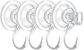 4 pack Suction Cup Heavy-Duty Hook，Large Clear Reusable Wreath Vacuum Hook，use for Windows Tiles Glass Smooth Doors and Mirrors to Hang Bags Coats Umbrellas kitchenware and Christmas Wreaths