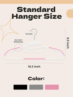 HOUSE DAY Heavy Duty Plastic Hangers 100 Pack, Pink Slim Clothes Hangers Space Saving, Non Slip Hangers with Rubber Pads, Durable Coat Hanger for Closet, S-Shaped Hanger for Shirt, Suit, Pant, Skirt