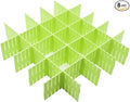 8pcs DIY Plastic Drawer Organizer Adjustable Drawer Dividers for Home Tidy Closet, Socks, Underwear, Office School Supplies, Kitchen Utensil Tools (Green)