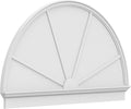 66"W x 39-3/4"H x 2-3/4"P Half Round 4 Spoke Architectural Grade PVC Combination Pediment