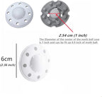 6 Pack Moth Ball Case with Adhesive Wall Sticker, Refillable Case for Moth Repellent Balls, Closet Clothes House Drawers Hanger Moth Block Case, 6cm Diameter, White, 6 Count (Pack of 1)