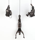 Large Set of 3 Climbing Men Wall Art Decor Sculpture,Nordic Modern Simplicity Decorative Wall Art, Climbing Man Sculptures,Home & Office Climber Gifts