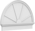 40"W x 26-3/4"H x 2-3/4"P Half Round 4 Spoke Architectural Grade PVC Combination Pediment