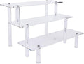 Acrylic Display Risers,Clear Risers Perfume Organizer Stand, 3 Tiered Cupcake Shelf Stand Holder,9 Inch,DIY