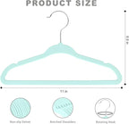 BAGAIL 50 Pack Kids Velvet Hangers 11 Inches Children's Clothes Hangers Non-Slip Baby Hangers for Infant/Toddler (Mint)