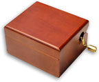 BinkeGG Play (Moon River) Brown Wooden Hand Crank Music Box with Sankyo Musical Movement (65 Tunes Option)