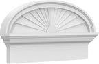 24" W x 12-7/8"H x 2-3/4"P Elliptical Sunburst Architectural Grade PVC Combination Pediment