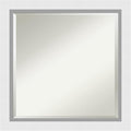 Amanti Art White Wall Mirror 24x24 Blanco White Square Bathroom Mirror for Wall Decor Living Room, Medium Modern Wood Frame, Hangs Horizonally and Vertically, Bathroom Decor, Beveled Edge