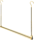 Adjustable Hanging Closet Rod, Extender Hanging Rod, Closet Hanging Organizer, Heavy Duty Closet Bar, Hanging Rod (Gold, 1 Pack)