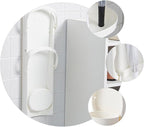 BESPORTBLE Wall-Mounted Umbrella Stand Rack with Drip Tray Space-Saving Storage Organizer for Home Office Entryway Sturdy White Hanging Umbrella Holder for Restaurants and Families