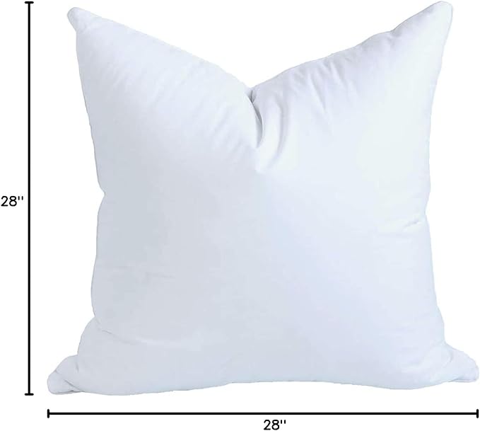 MoonRest® 28x28 Inch Synthetic Down Alternative Square Pillow Insert Form Stuffer for Sofa Shams, Decorative Throw Pillow, Cushion and Bed Pillow Stuffing - Hypoallergenic 28“X 28 “