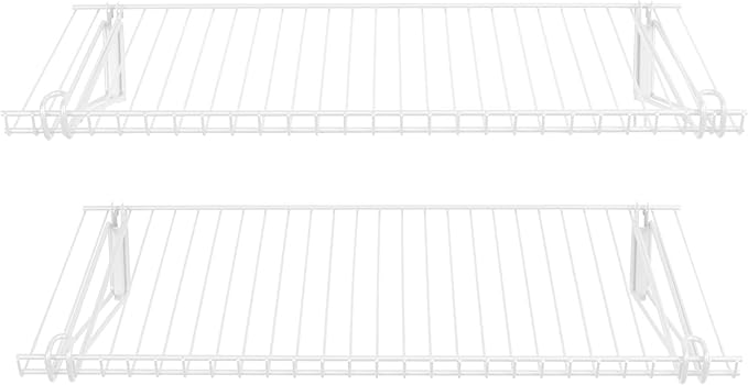 Rubbermaid Configurations 26" Shelving Kit, Set of 2 Shelves (Uprights not included), White, Expandable, Organization for Home/Laundry/Bathroom/Mudroom/Pantry/Linen Closet/Garage