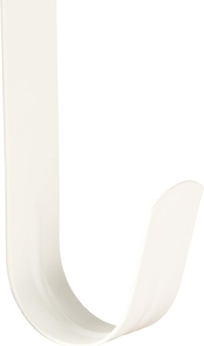 Wreath Hanger for Front Door, Slim Over The Door Hook, Easy to Use and Reusable Holiday Wreath Holder for Christmas, Thanksgiving, Halloween and Daily Décor (15" White, 2)