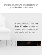 StorageWorks Large Under Bed Storage Containers with Handles and Label Holder, 2 Pack Ultra-thick Fabric Underbed Bins, Closet Organizer for Clothes, Blankets, Sweater