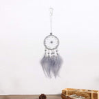 Car Charms for Rear View Mirror, Small Gray Dream Catchers for Cars Mirror Hanging Decorations