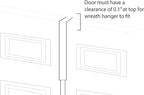 Haute Decor Adapt Adjustable Wreath Hanger, Top & Length Adjustable Version (Brushed Nickel), Strong Over The Door Hook - Fits Most Door Styles and Sizes