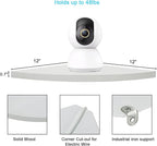 JORIKCHUO 12 inch Corner Wall Shelf Set of 2, Solid Wood Corner Floating Shelves for Wall, Round End Wall Mounted Floating Shelf for Bedroom, Living Room and Kitchen (White-12 inch)