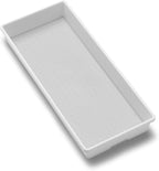 Madesmart Organizer Bin Non-Skid Feet 15.5" X 6.6" X 2.1" Plastic White With Gray