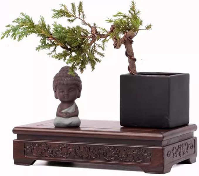 Chinese Solid Wood Display Stand Square Rosewood Vase Teapot Fishbowl Pedestal Indoor Home Deocr Base