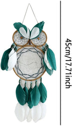 Owl Dream Catcher for Kids,Sdjdhej 1Pcs Owl Dream Catcher with Feather Hanging Decorations Home Ornament Birthday Festival Craft Gift for Girls Kids Women