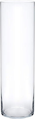 Royal Imports Flower Glass Vase Decorative Centerpiece for Home or Wedding - Cylinder Shape, 16" Tall, 4" Opening, Clear