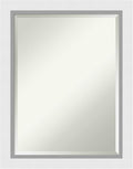 Amanti Art White Wall Mirror 28x22 Blanco White Rectangle Bathroom Mirror for Wall Decor Living Room, Medium Modern Wood Frame, Hangs Horizonally and Vertically, Bathroom Decor, Beveled Edge
