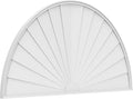 84"W x 42"H x 2"P Half Round Sunburst Architectural Grade PVC Pediment